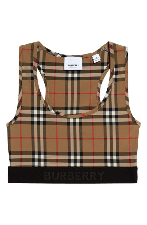 burberry sports bra nordstrom|Burberry Dalby Check Sports Bra .